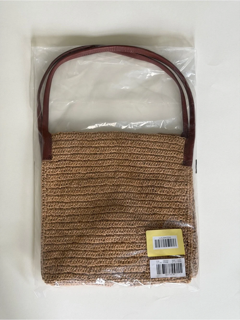 NWT J.Crew Large handknotted packable tote bag - Picture 8 of 11